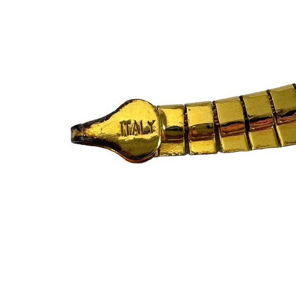 Technibond Fringe Collar Choker Necklace 14K Gold on Sterling Silver Made Italy - Picture 7 of 11